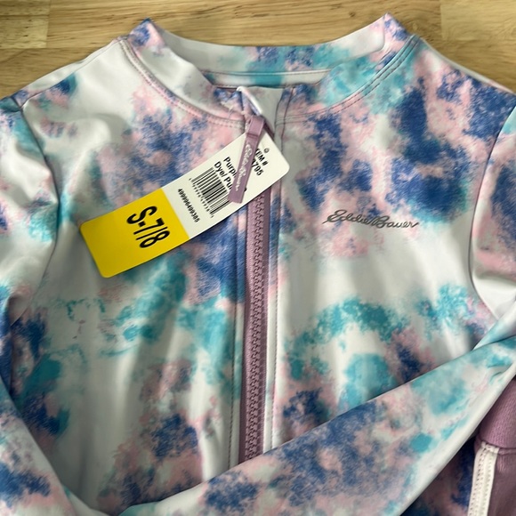Eddie Bauer Other - Girls Eddie Bauer Long sleeve swimsuit set w/shorts 7/8